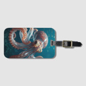 Iridescent Glass Octopus Art | Deep Sea Life ラゲッジタグ (正面横)