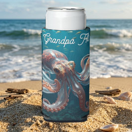 Iridescent Glass Octopus Art | Personalized スリム缶クーラー