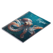 Iridescent Glass Octopus Art | Personalized ノートブック (左側)