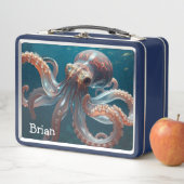 Iridescent Glass Octopus Art | Personalized メタルランチボックス (インサイチュ)