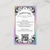 Iridescent holographic Beauty Makeup Artist Luxury 名刺 (裏面)