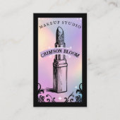Iridescent holographic Beauty Makeup Artist Luxury 名刺 (正面)