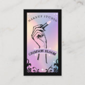 Iridescent holographic Beauty Makeup Artist Luxury 名刺 (正面)