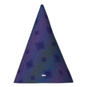 Iridescent Holographic Dots Pattern パーティーハット (右)