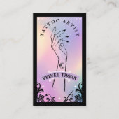 Iridescent Holographic Gothic Body Tattoo Artist 名刺 (正面)