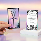 Iridescent holographic Hair Stylist Beauty Salon 名刺