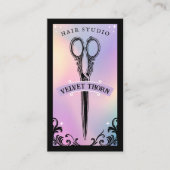 Iridescent holographic Hair Stylist Beauty Salon 名刺 (正面)