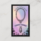 Iridescent holographic Hair Stylist Beauty Salon 名刺 (正面)