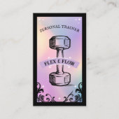 Iridescent Holographic Personal Trainer Fitness 名刺 (正面)