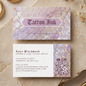 Iridescent Holographic Snake Scale Gothic Tattoo 名刺