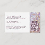 Iridescent Holographic Snake Scale Gothic Tattoo 名刺 (裏面)