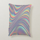 Iridescent Holographic Swirl Texture アクセントクッション (裏面(縦))