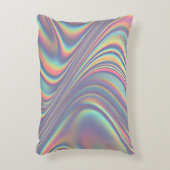 Iridescent Holographic Swirl Texture アクセントクッション (正面(垂直))