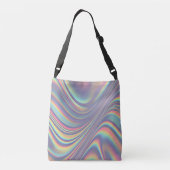 Iridescent Holographic Swirl Texture クロスボディバッグ (裏面)
