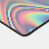 Iridescent Holographic Swirl Texture デスクマット (コーナー)