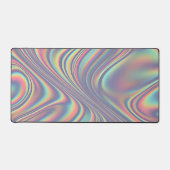 Iridescent Holographic Swirl Texture デスクマット (正面)
