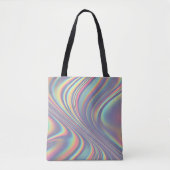 Iridescent Holographic Swirl Texture トートバッグ (正面)
