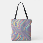 Iridescent Holographic Swirl Texture トートバッグ (裏面)