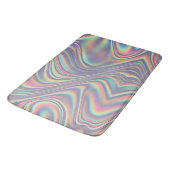 Iridescent Holographic Swirl Texture バスマット (アングル)