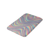 Iridescent Holographic Swirl Texture バスマット (アングル)