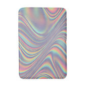 Iridescent Holographic Swirl Texture バスマット (正面縦)