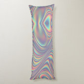 Iridescent Holographic Swirl Texture ボディピロー (裏面 (縦))