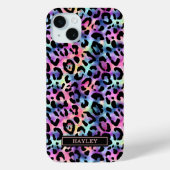 Iridescent Leopard Print Monogrammed Case-Mate iPhoneケース (裏面)
