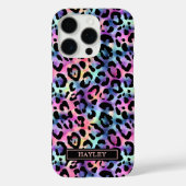 Iridescent Leopard Print Monogrammed Case-Mate iPhoneケース (裏面)