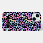 Iridescent Leopard Print Monogrammed Case-Mate iPhoneケース (裏面 (横))