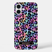 Iridescent Leopard Print Monogrammed Case-Mate iPhoneケース (裏面)