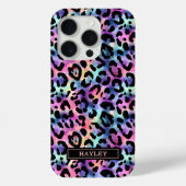 Iridescent Leopard Print Monogrammed Case-Mate iPhoneケース (裏面)