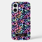 Iridescent Leopard Print Monogrammed Case-Mate iPhoneケース (裏面)