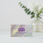 Iridescent Marble Luxury Branding 名刺 (スタンド正面)