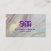 Iridescent Marble Luxury Branding 名刺 (正面)