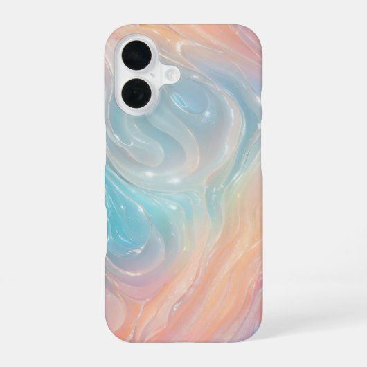 Iridescent Mermaid Waves Phone Case iPhone 16ケース (裏面)