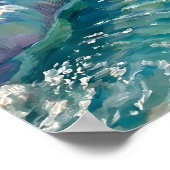 Iridescent Pamukkale Thermal Pools in Turkey Print ポスター (角)