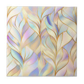 Iridescent Pastel Abstract Ceramic Tile タイル (正面)