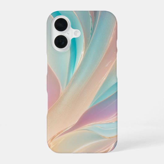 Iridescent Pastel Aurora Phone Case iPhone 16ケース (裏面)