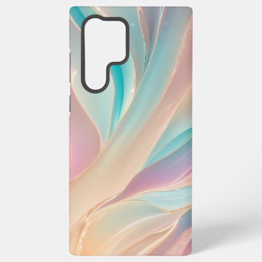 Iridescent Pastel Aurora Phone Case Samsung Galaxyケース (裏面)