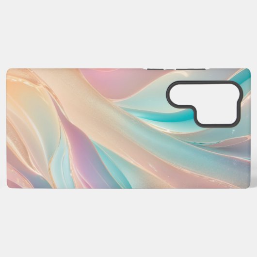 Iridescent Pastel Aurora Phone Case Samsung Galaxyケース (裏面横)