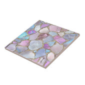 Iridescent Pastel Gemstone Gold Mosaic タイル (側面)