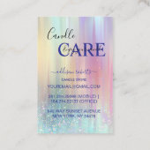 Iridescent Pastel Luxury Candle Care 名刺 (裏面)