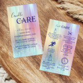 Iridescent Pastel Luxury Candle Care 名刺