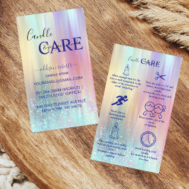 Iridescent Pastel Luxury Candle Care 名刺