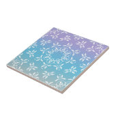 Iridescent Pastel Purple Teal Ombre Elegant Ornate タイル (側面)