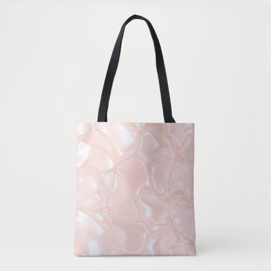 Iridescent Pearl Liquid Marble Aesthetic Tote Bag トートバッグ (正面)