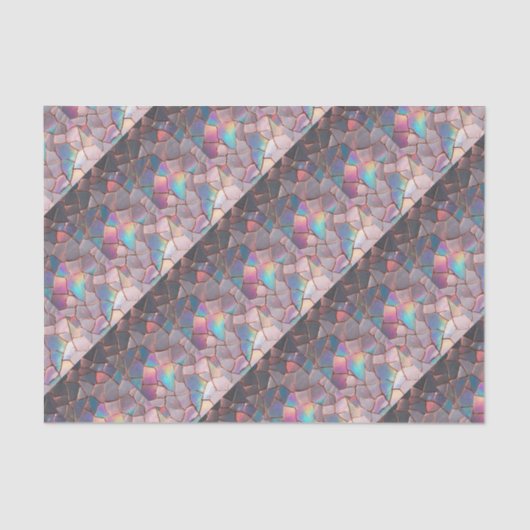 Iridescent Pearlized Faux Rose Gold Decoupage  薄葉紙 (正面)