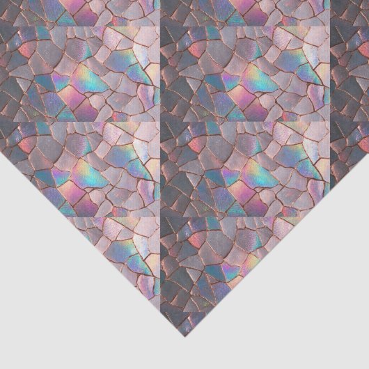 Iridescent Pearlized Faux Rose Gold Decoupage  薄葉紙 (詳細)