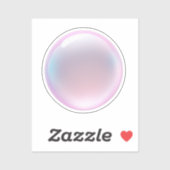 Iridescent Pink Bubble Emoji シール (シート)