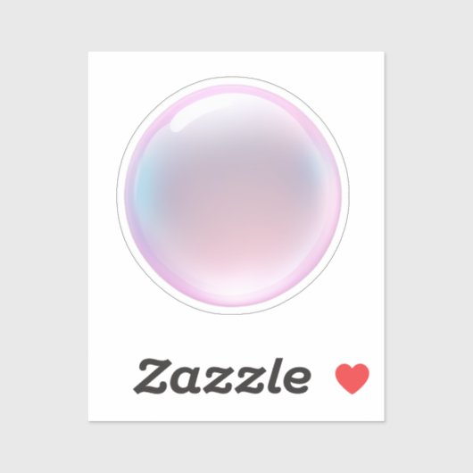 Iridescent Pink Bubble Emoji シール (シート)